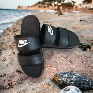 Nike Slides Women Size 9 US Black White Duo Slide